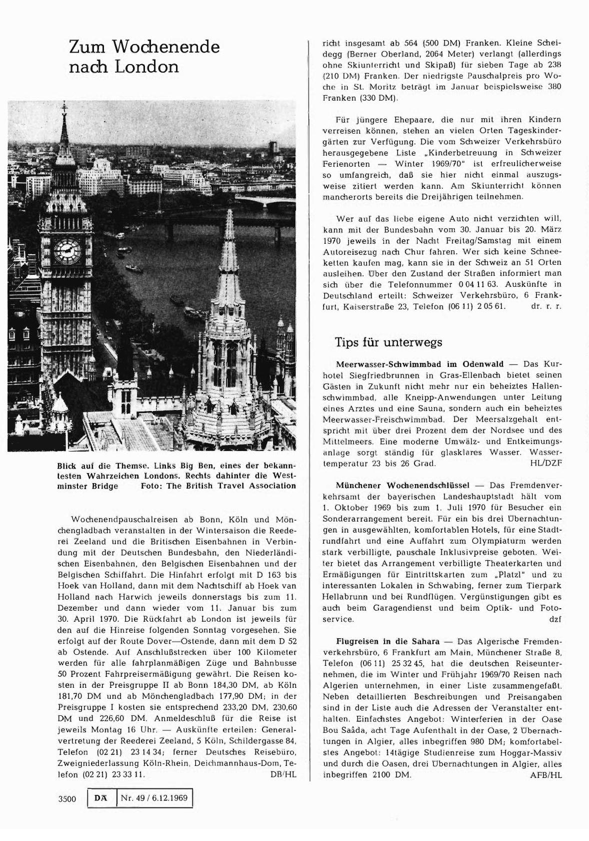 Vorschauseite 1: Tips für unterwegs