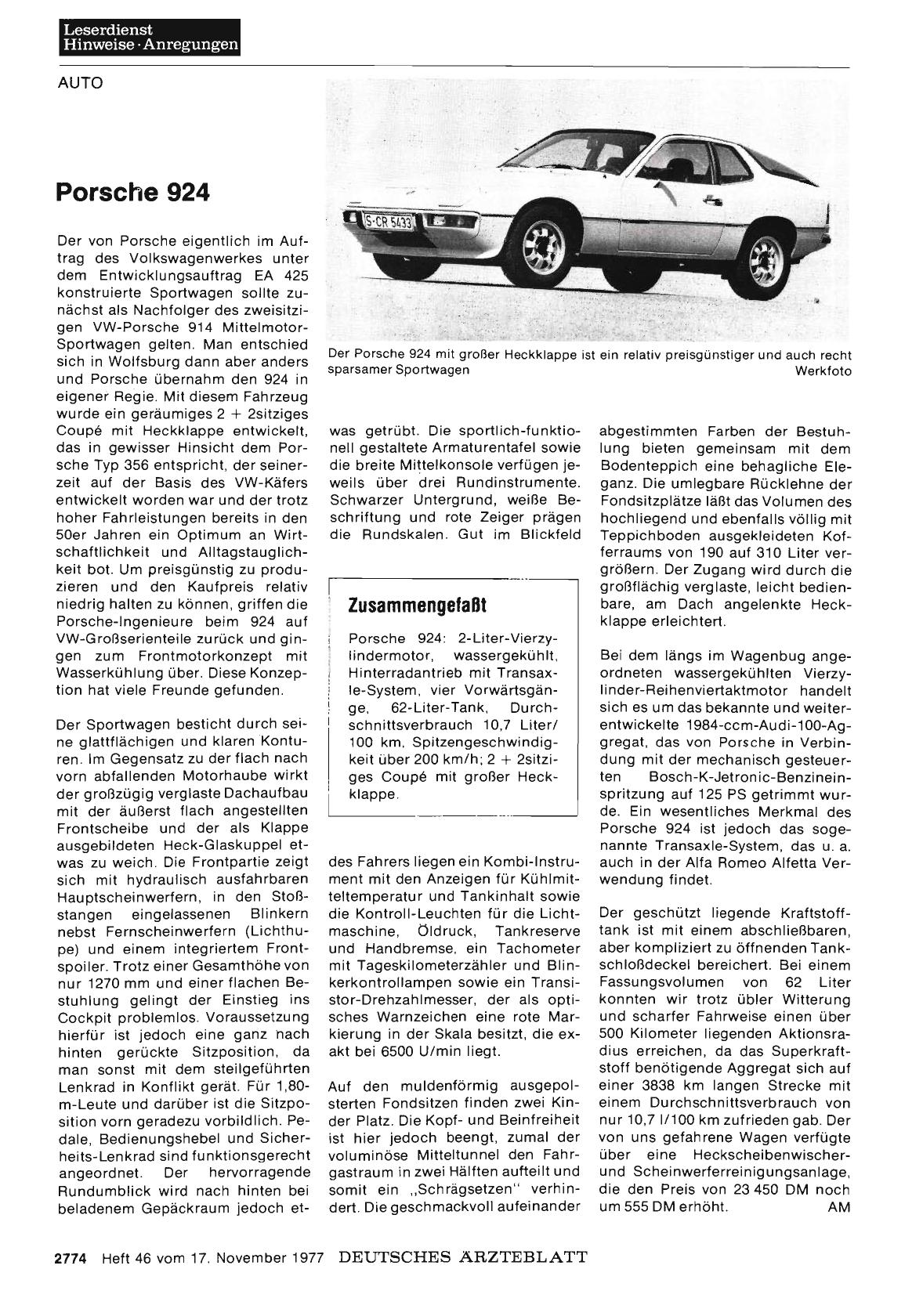 Vorschauseite 1: Porsche 924