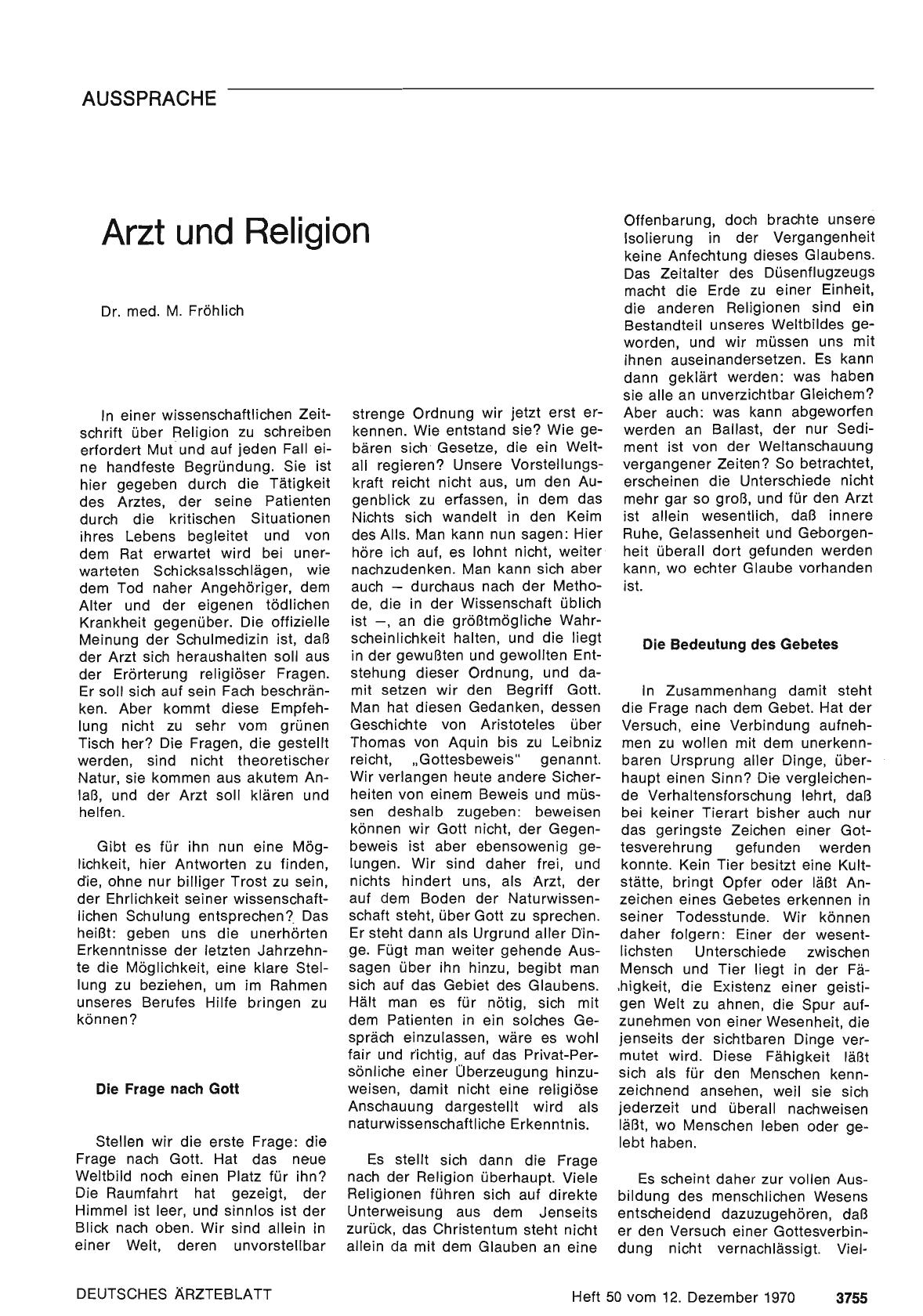 Vorschauseite 1: Arzt und Religion