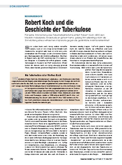 Vorschauseite 1: Medizingeschichte: Robert Koch und die Geschichte der Tuberkulose