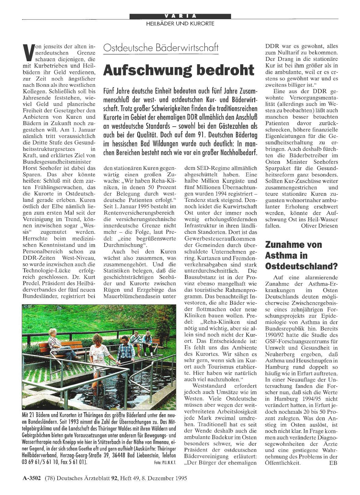 Vorschauseite 1: Zunahme von Asthma in Ostdeutschland?