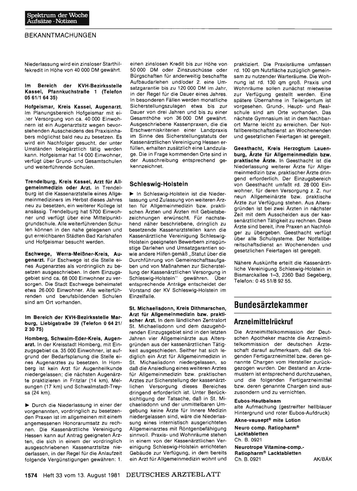 Vorschauseite 1: Kassenarztsitze