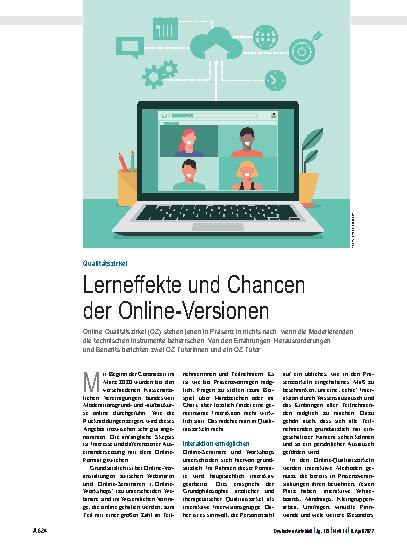 Vorschauseite 1: Qualitätszirkel: Lerneffekte und Chancen der Online-Versionen