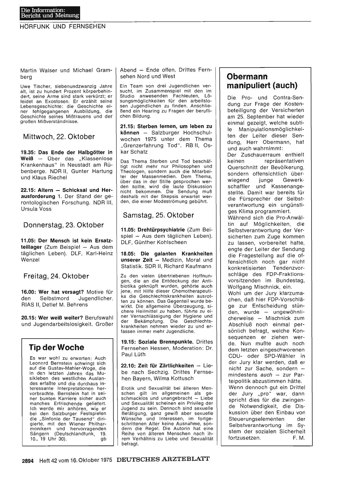 Vorschauseite 1: Obermann manipuliert (auch)