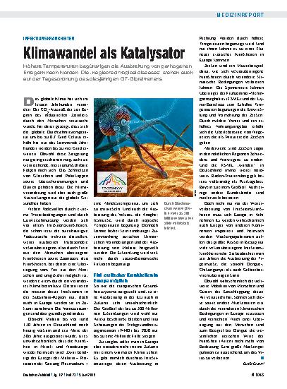Vorschauseite 1: Infektionskrankheiten: Klimawandel als Katalysator