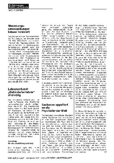 Vorschauseite 1: Lehrerverband: „Behindertenlehrer" sind nötig
