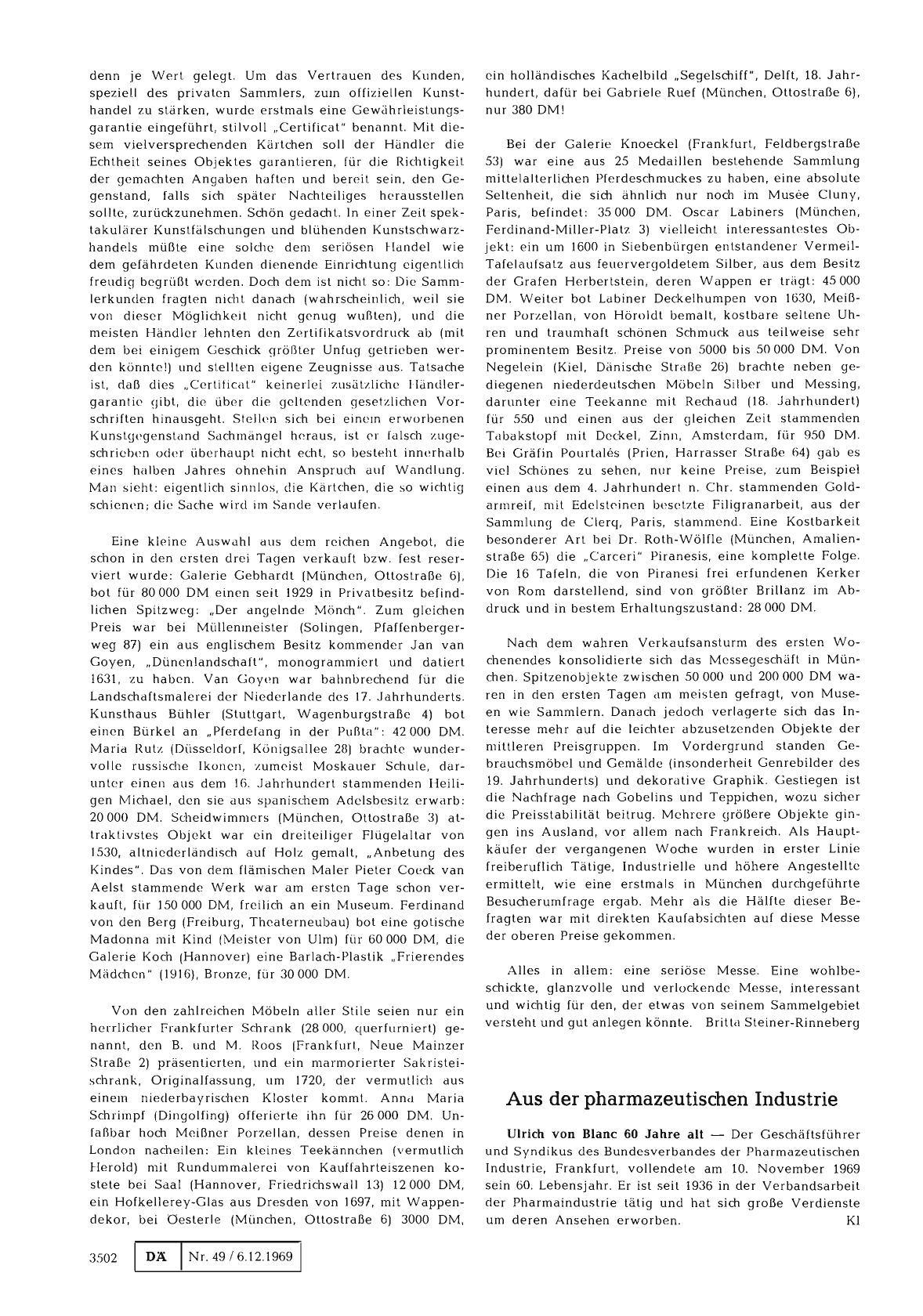 Vorschauseite 1: Aus der pharmazeutischen Industrie