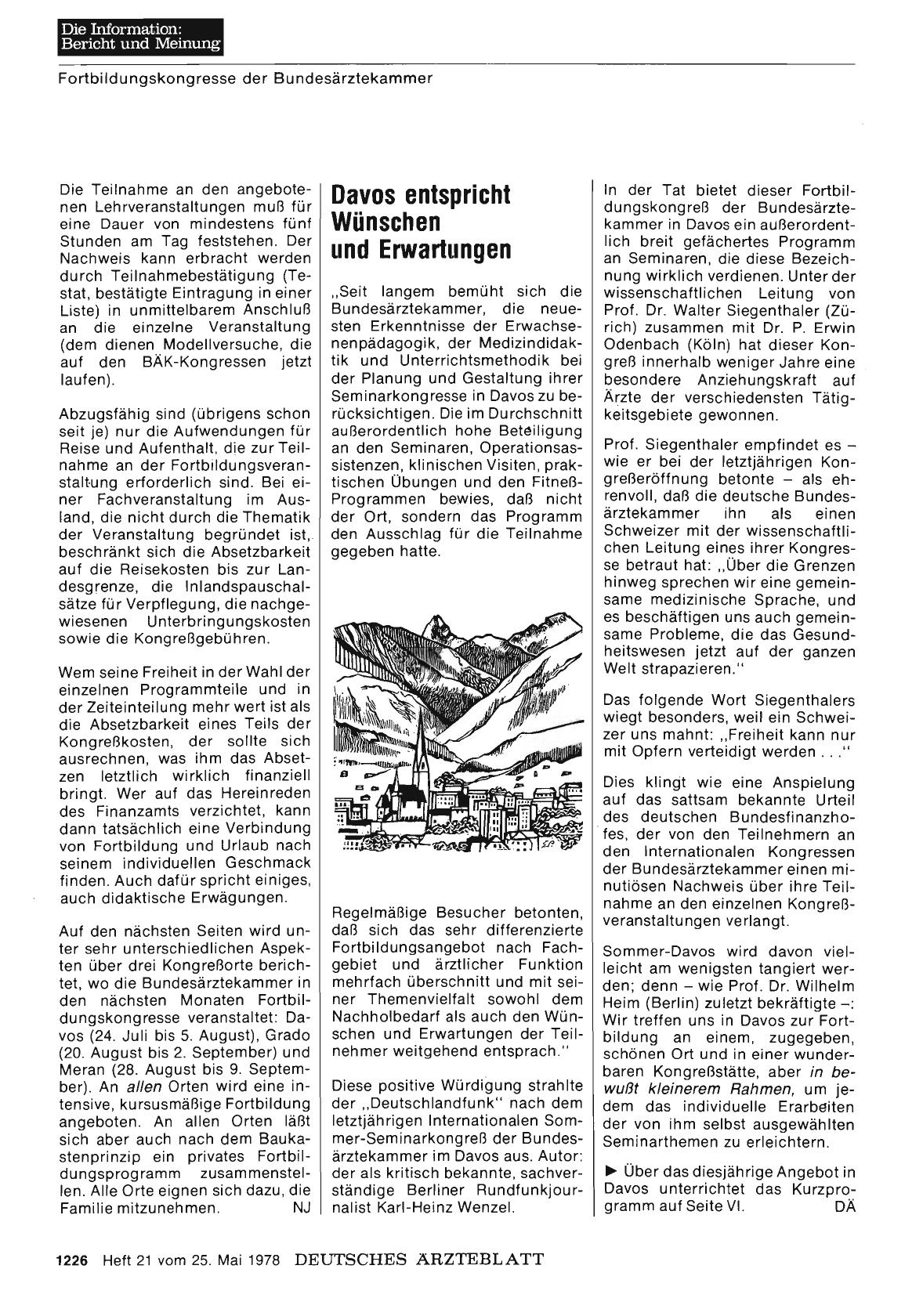 Vorschauseite 1: Davos entspricht Wünschen und Erwartungen