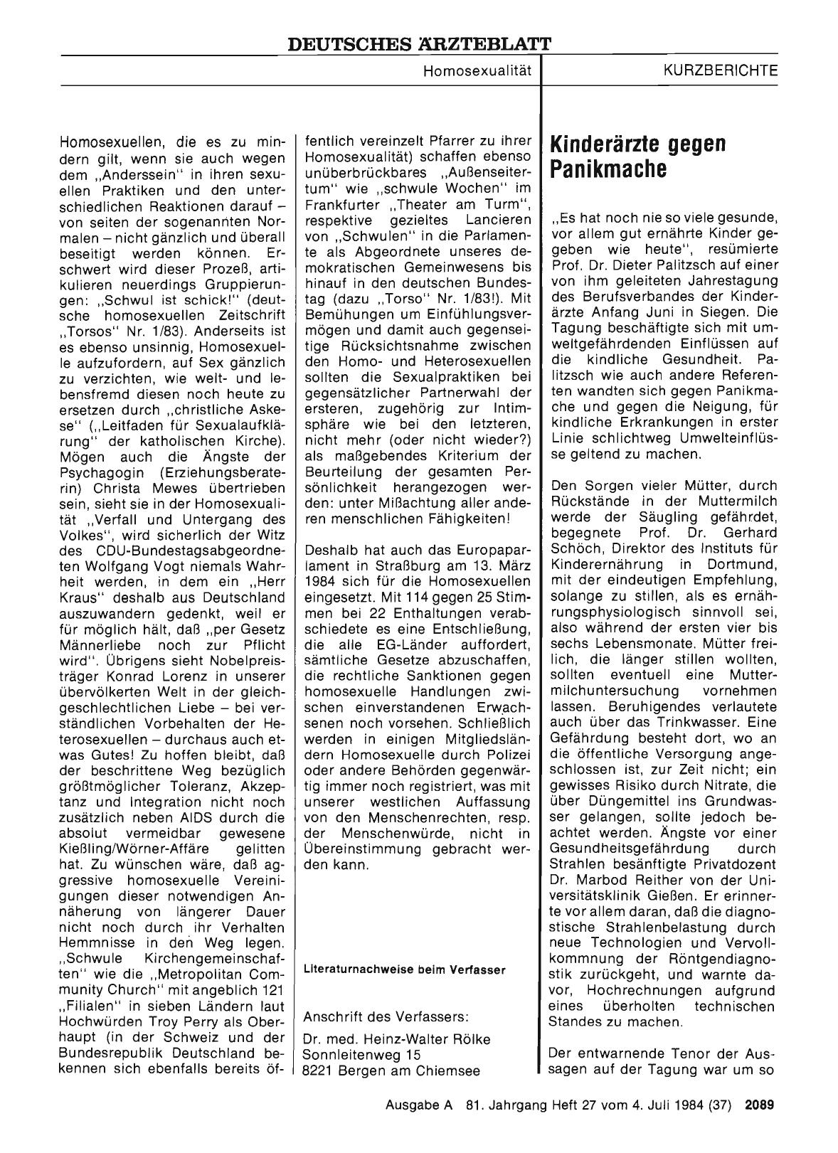Vorschauseite 1: Kinderärzte gegen Panikmache