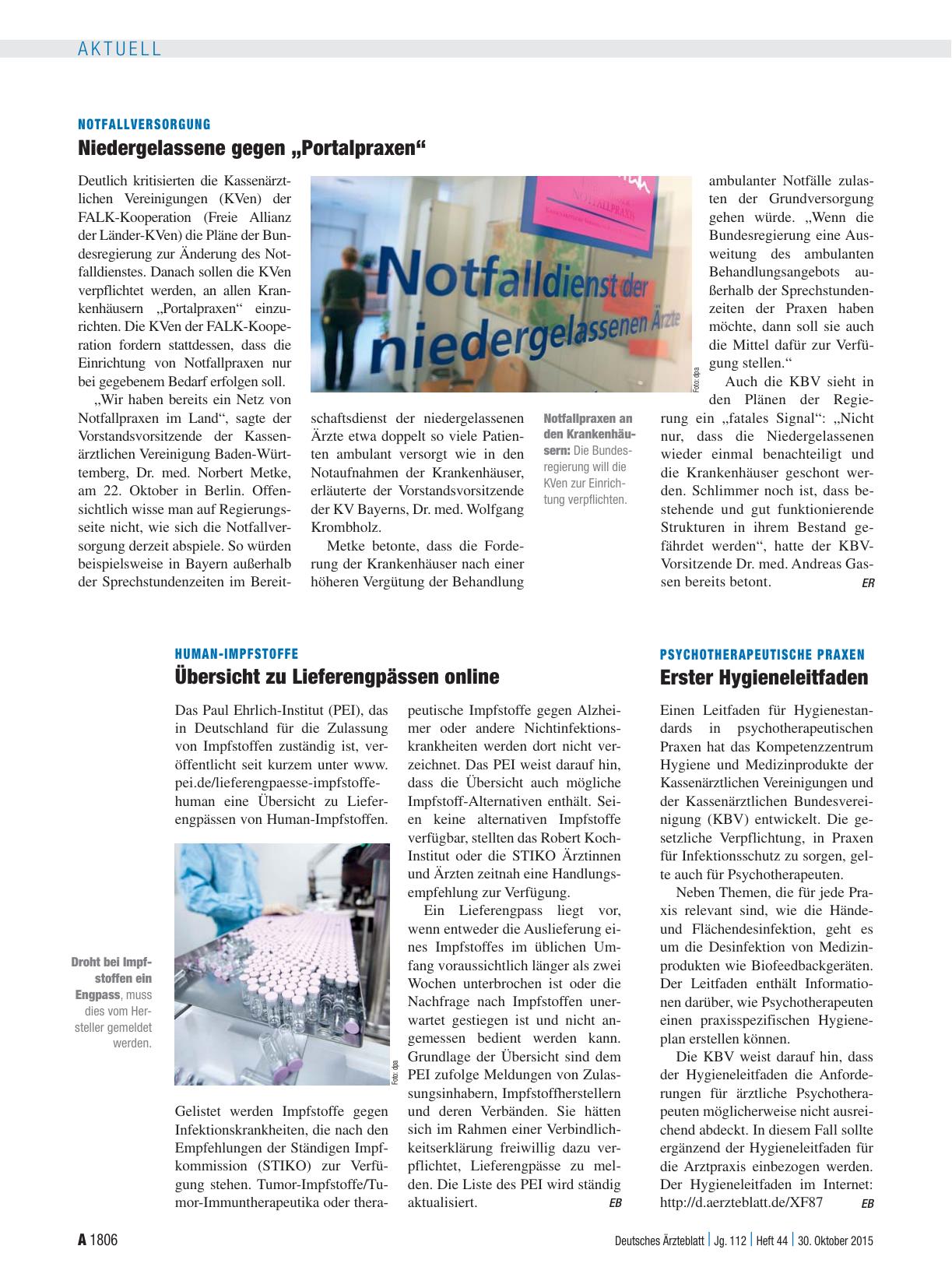 Vorschauseite 1: Psychotherapeutische Praxen: Erster Hygieneleitfaden