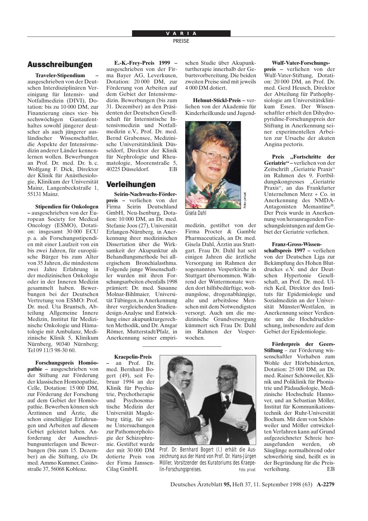 Vorschauseite 1: Kraepelin-Preis