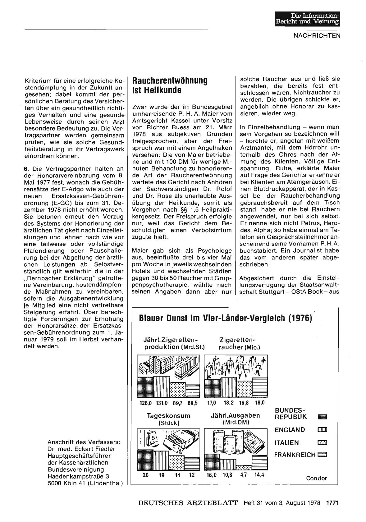 Vorschauseite 1: Raucherentwöhnung ist Heilkunde