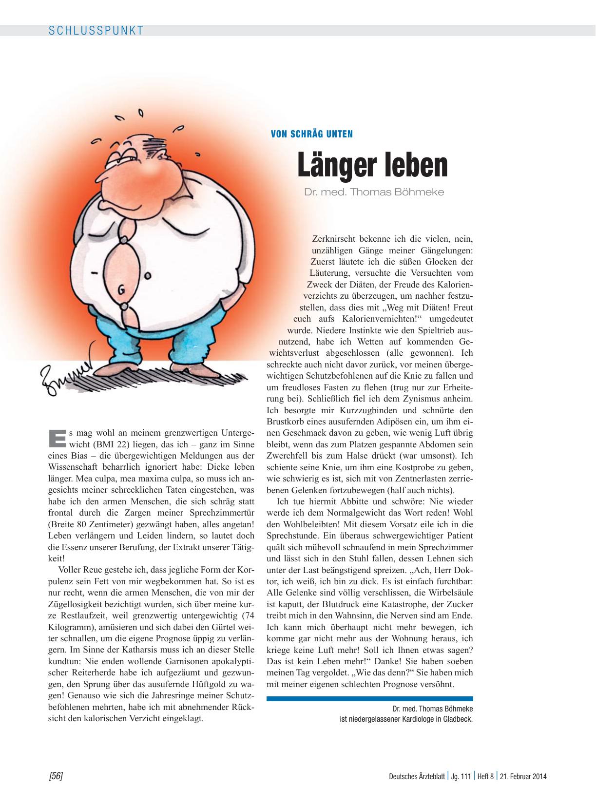 Vorschauseite 1: Von schräg unten: Länger leben
