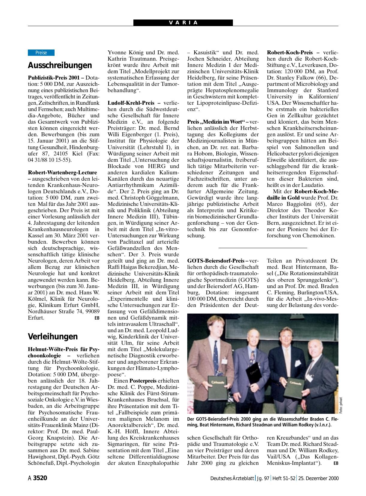 Vorschauseite 1: Ausschreibungen