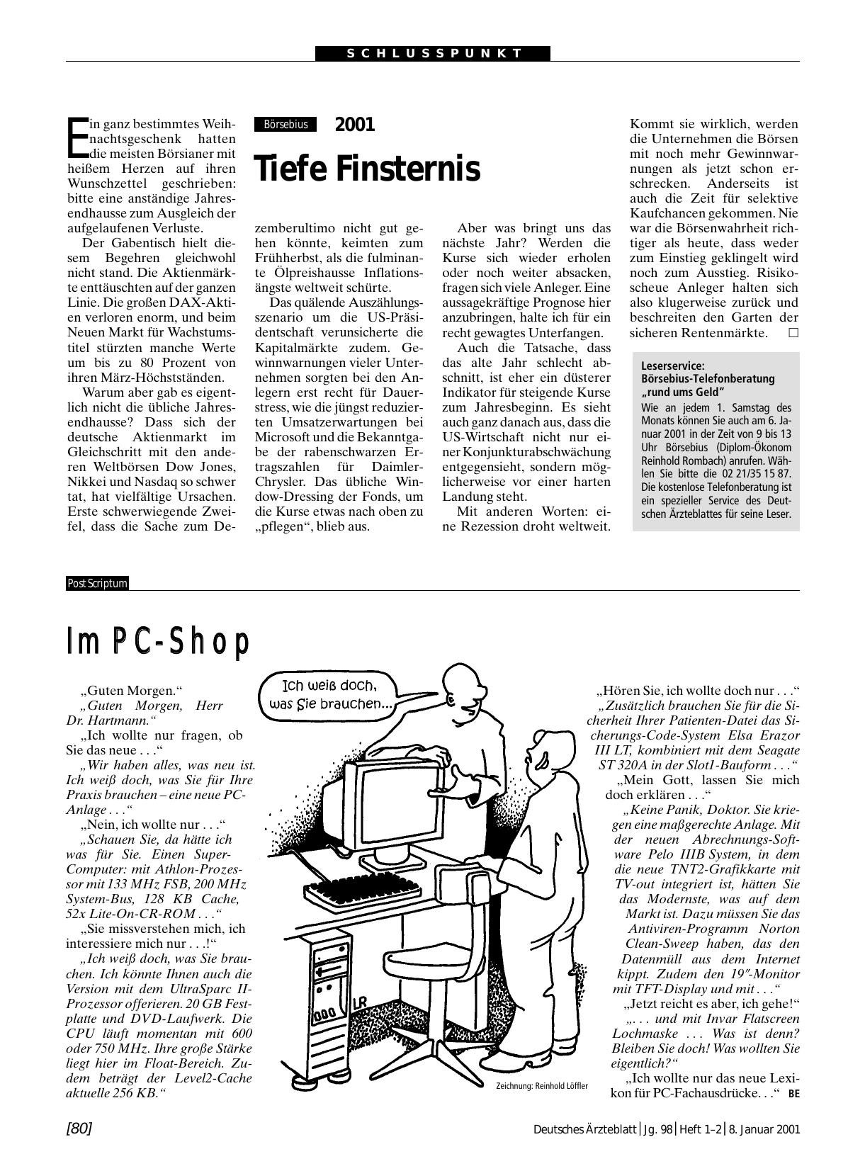 Vorschauseite 1: 2001: Tiefe Finsternis