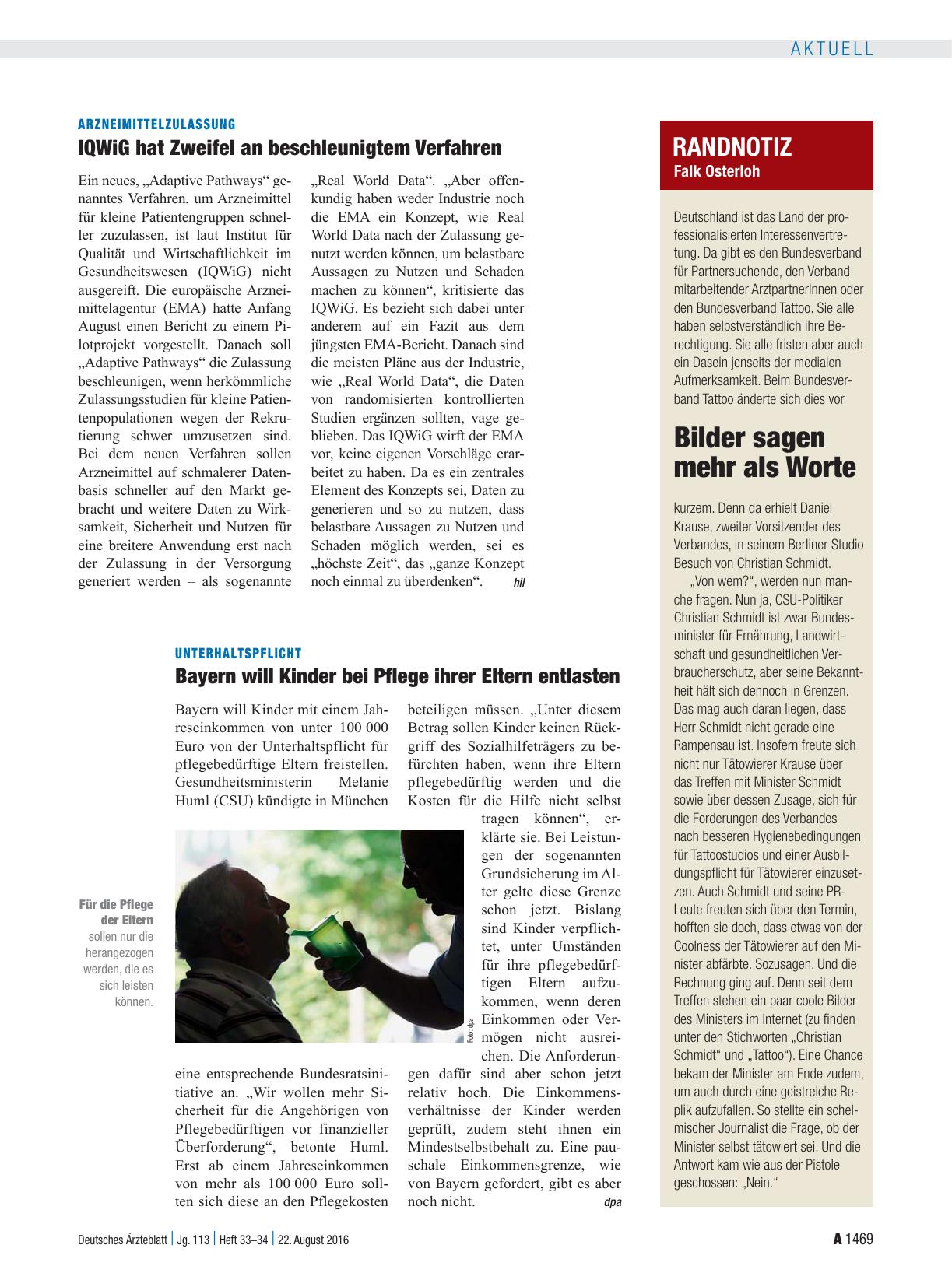 Vorschauseite 1: Arzneimittelzulassung: IQWiG hat Zweifel an beschleunigtem Verfahren