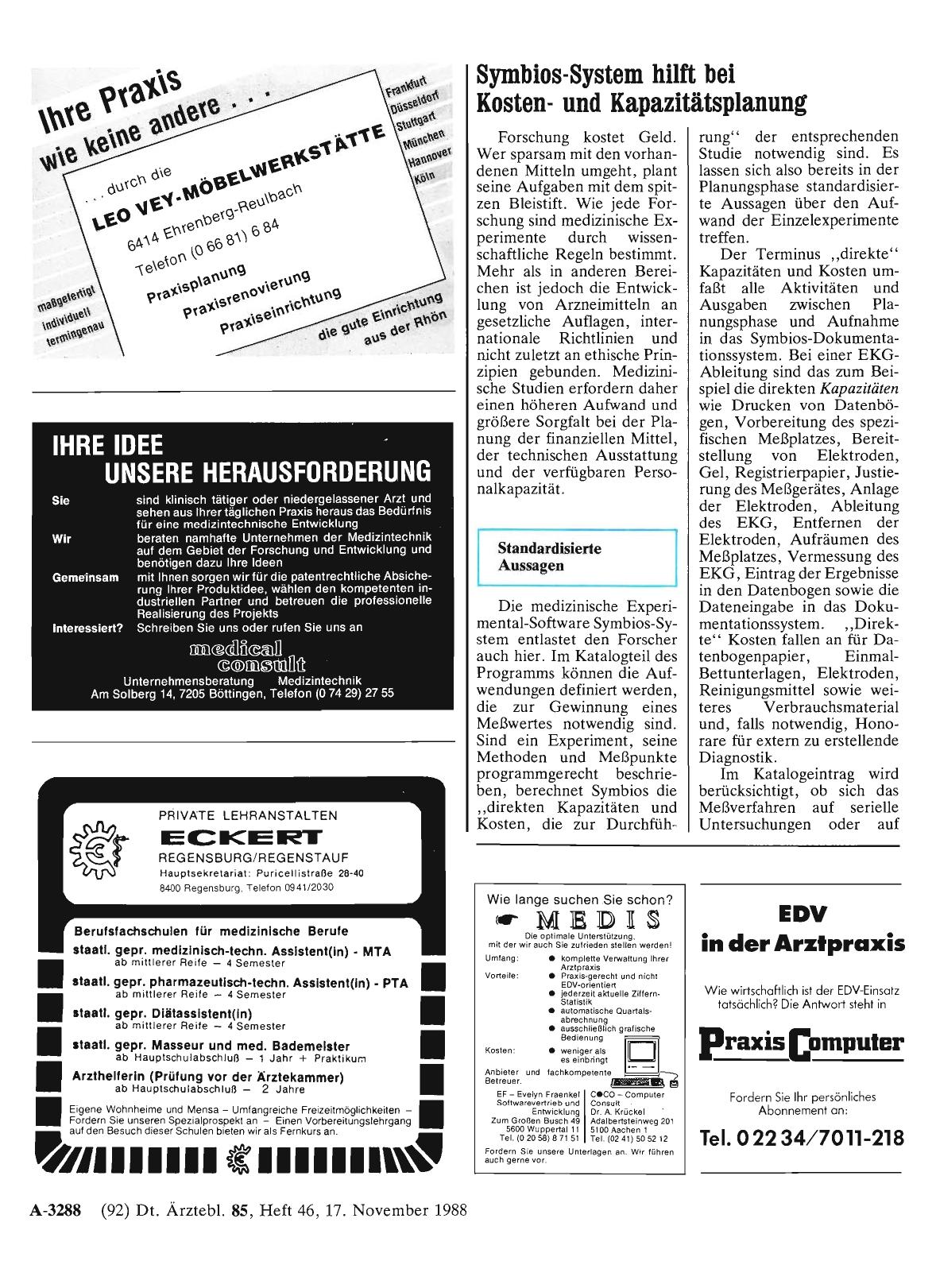 Vorschauseite 1: Symbios-System hilft bei Kostenund Kapazitätsplanung