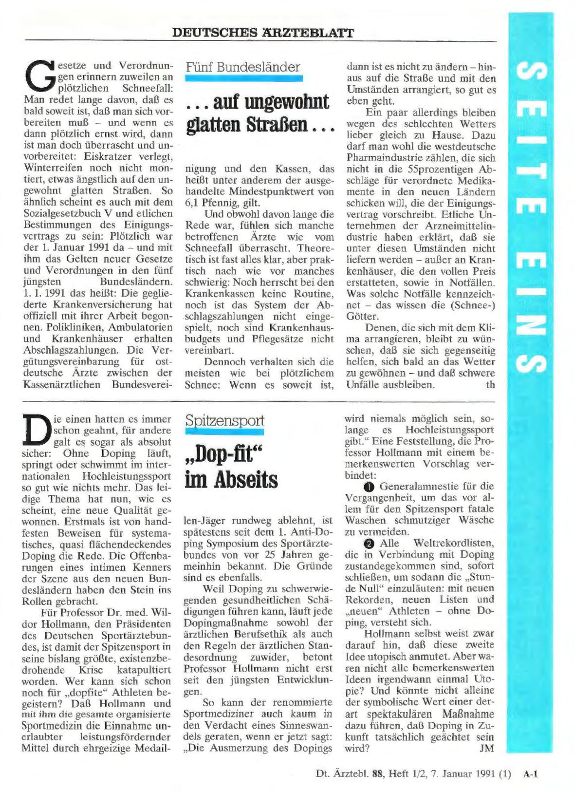 Vorschauseite 1: Fünf Bundesländer auf ungewohnt. .. glatten Straßen. ..