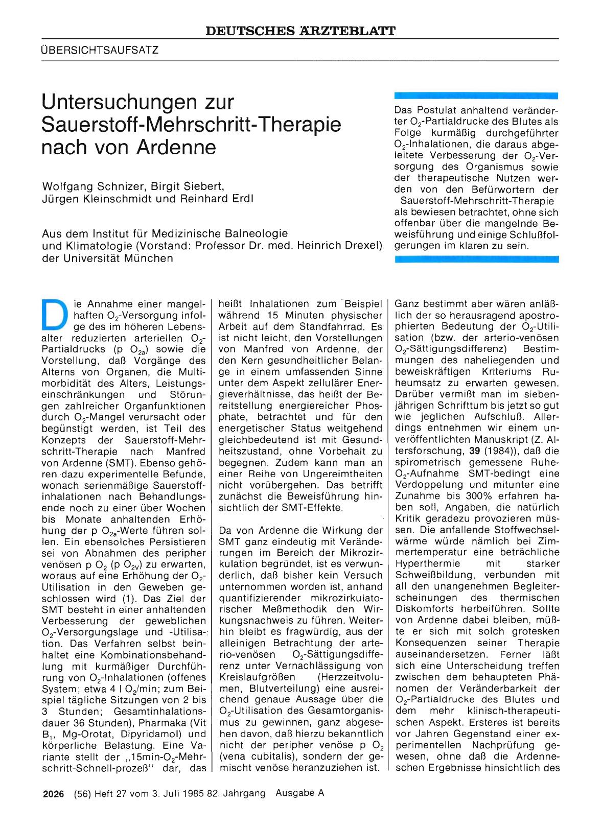 Vorschauseite 1: Untersuchungen zur Sauerstoff-Mehrschritt-Therapie nach von Ardenne