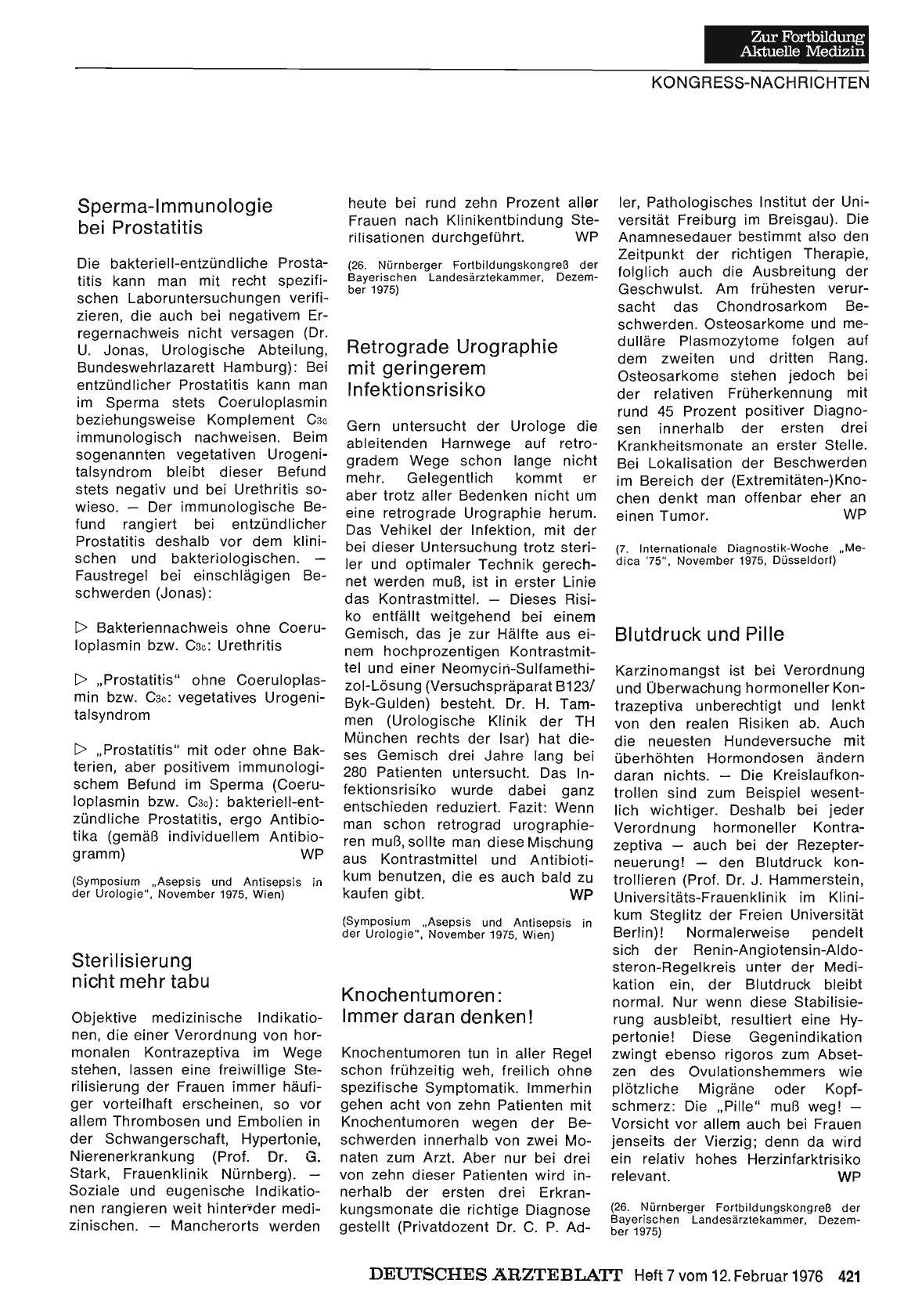 Vorschauseite 1: Retrograde Urographie mit geringerem Infektionsrisiko