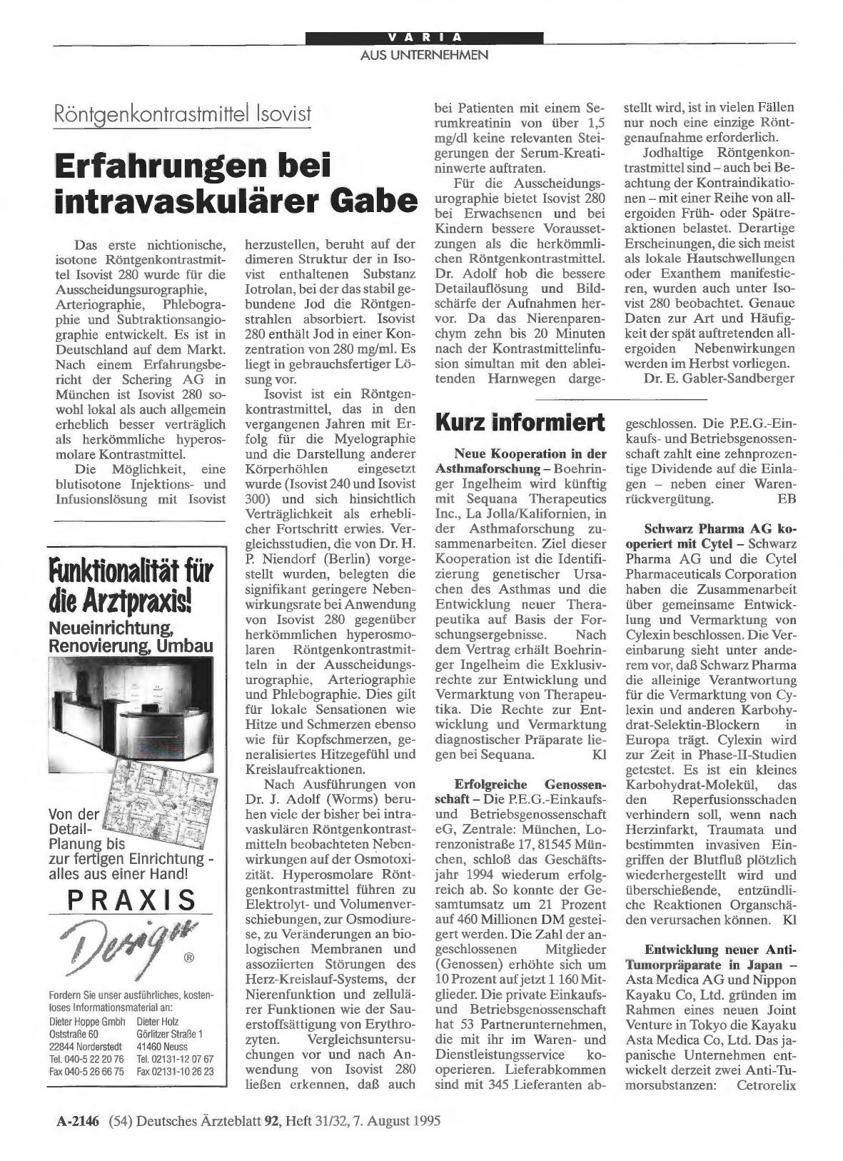 Vorschauseite 1: Kurz informiert: Erfolgreiche Genossenschaft