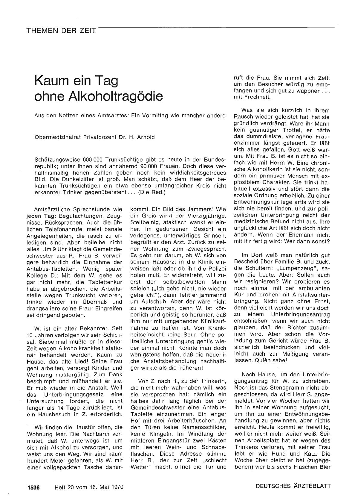 Vorschauseite 1: Kaum ein Tag ohne Alkoholtragödie