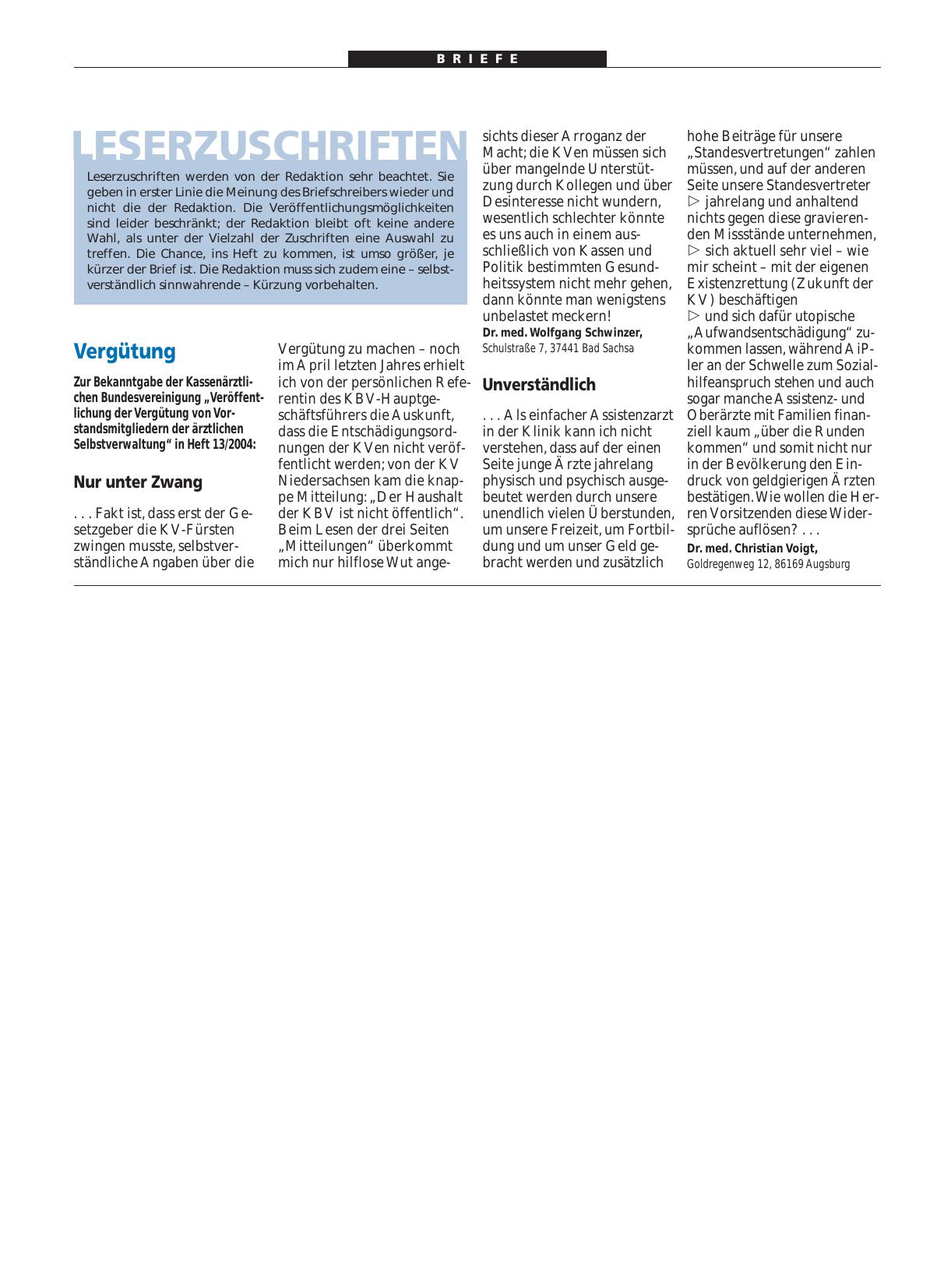 Vorschauseite 1: Vergütung: Nur unter Zwang