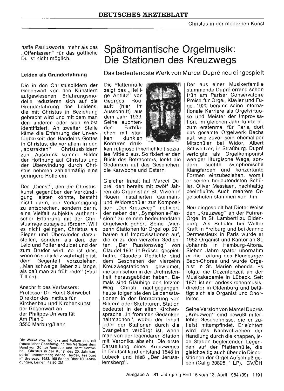 Vorschauseite 1: Spätromantische Orgelmusik: Die Stationen des Kreuzwegs