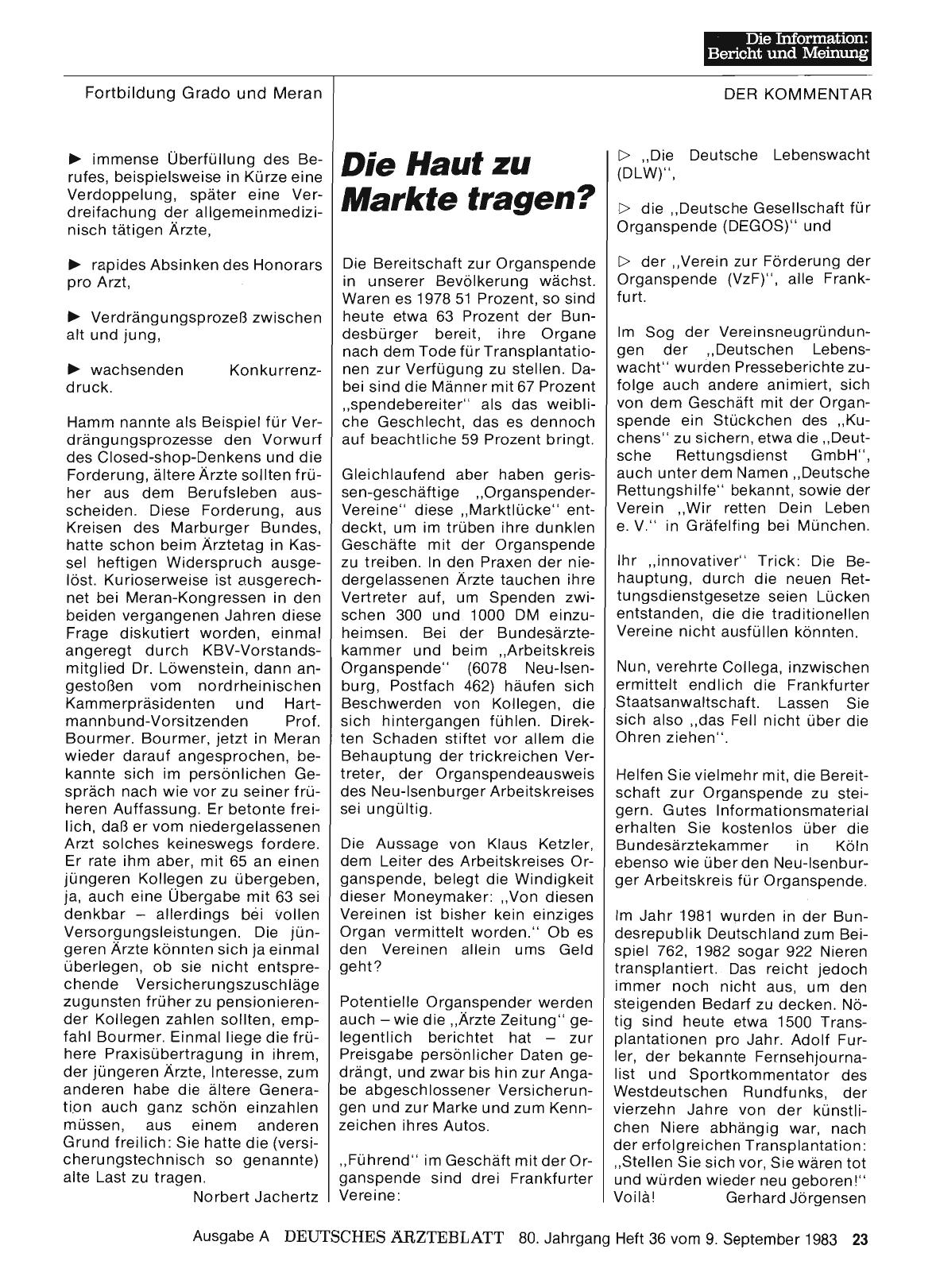 Vorschauseite 1: Die Haut zu Markte tragen?