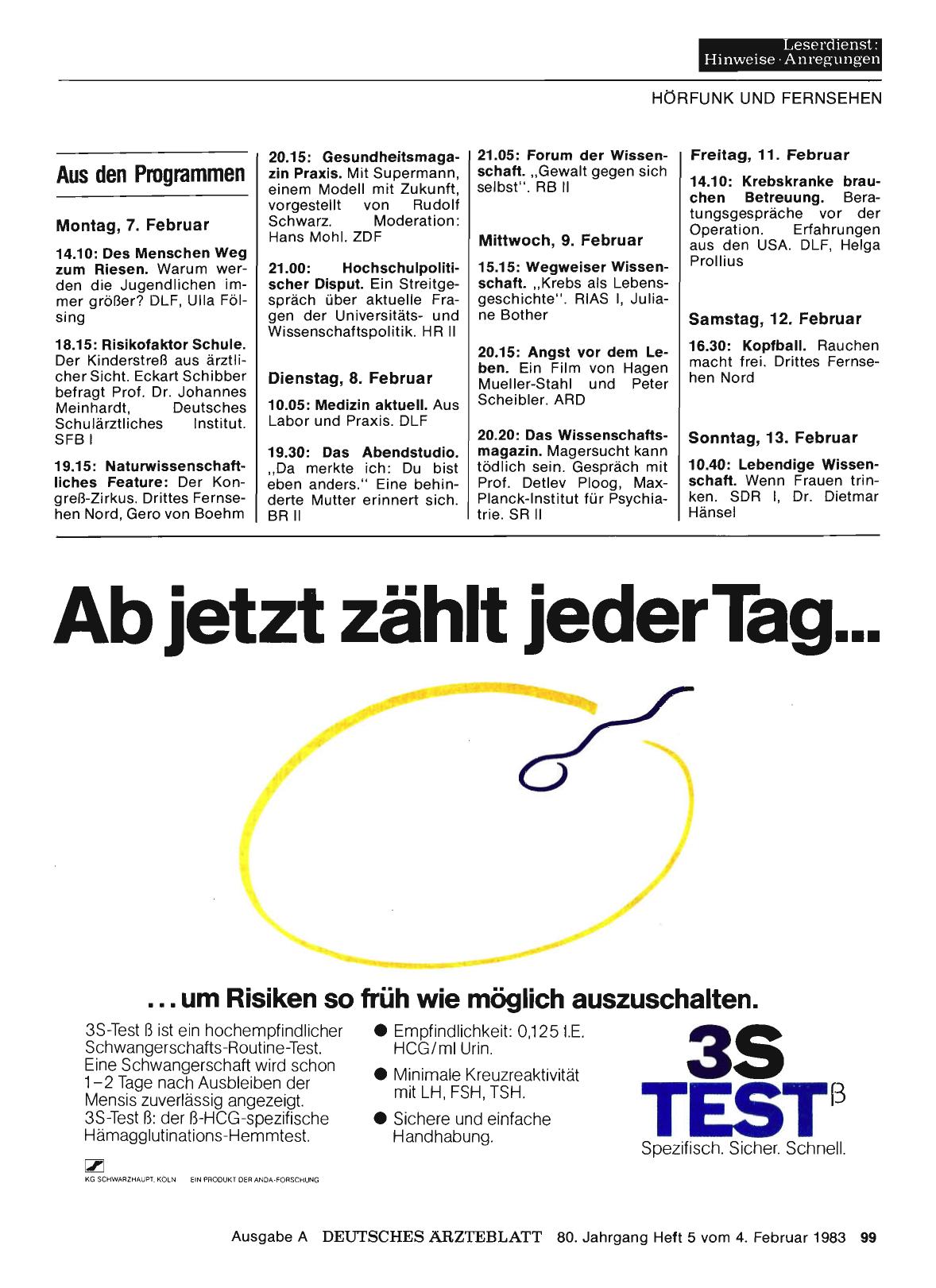 Vorschauseite 1: Aus den Programmen