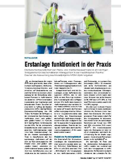Vorschauseite 1: Notfalldaten: Erstanlage funktioniert in der Praxis
