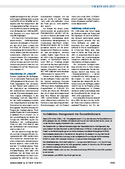 Vorschauseite 2: Notfalldaten: Erstanlage funktioniert in der Praxis