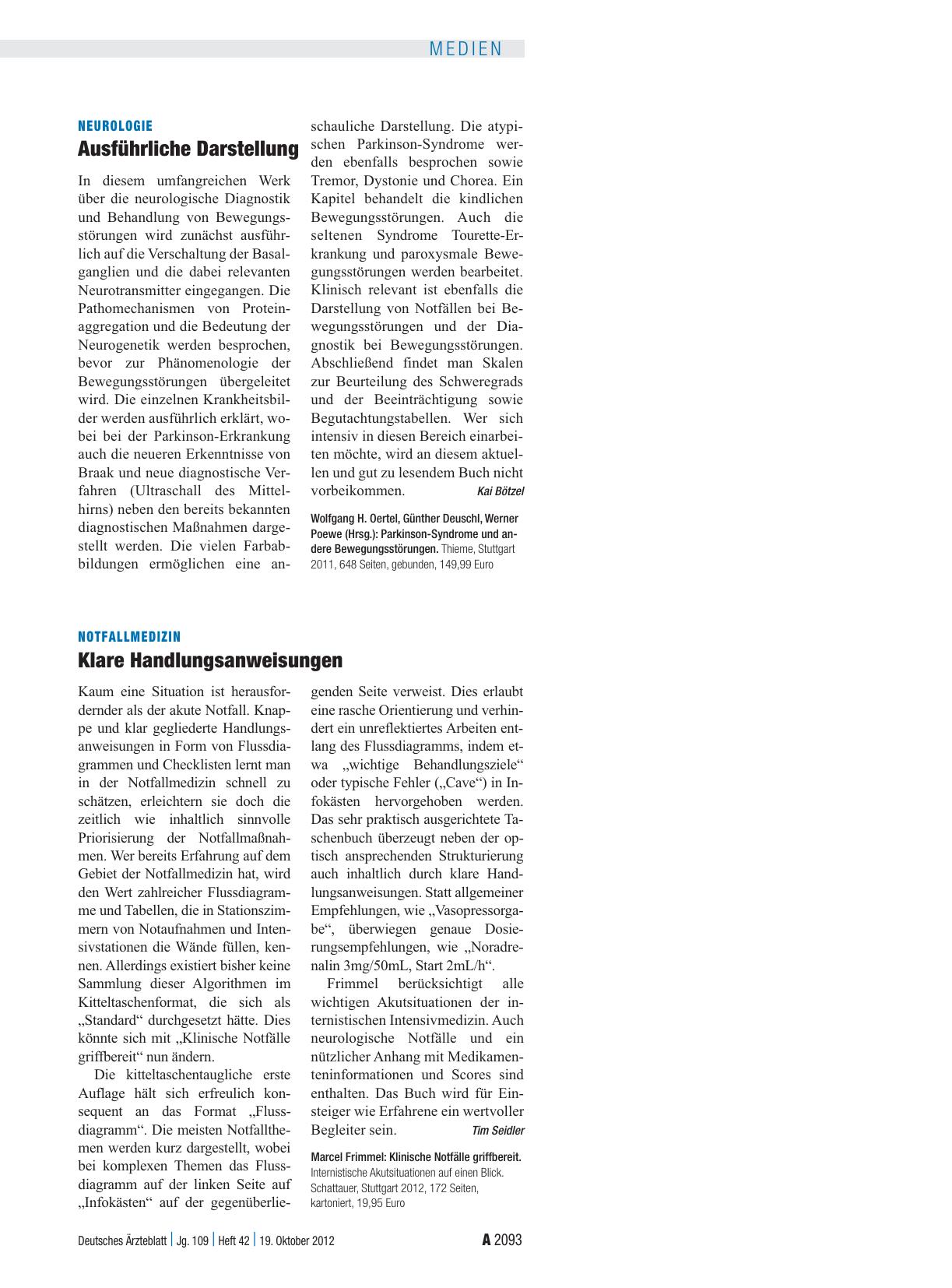 Vorschauseite 1: Notfallmedizin: Klare Handlungsanweisungen