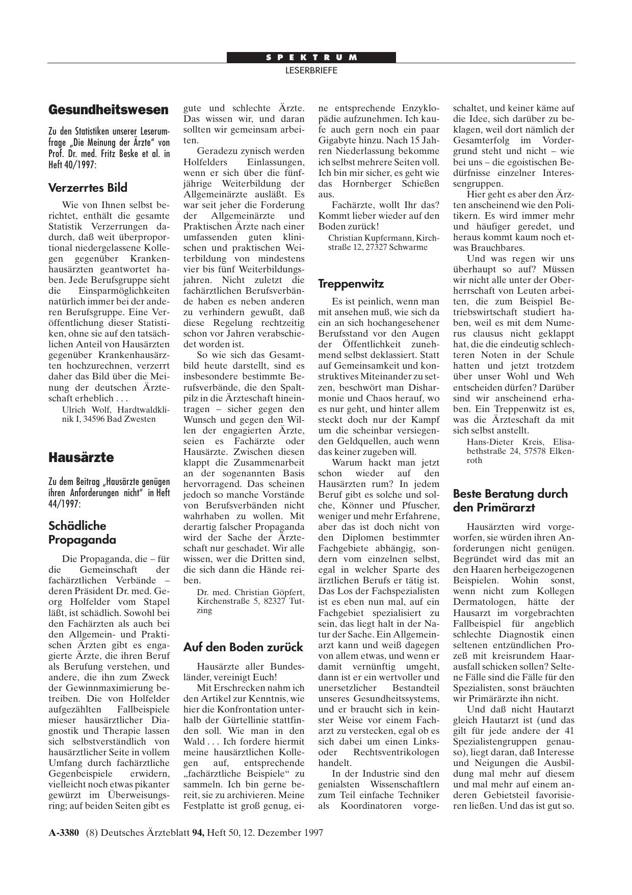 Vorschauseite 1: Hausärzte: Beste Beratung durch den Primärarzt