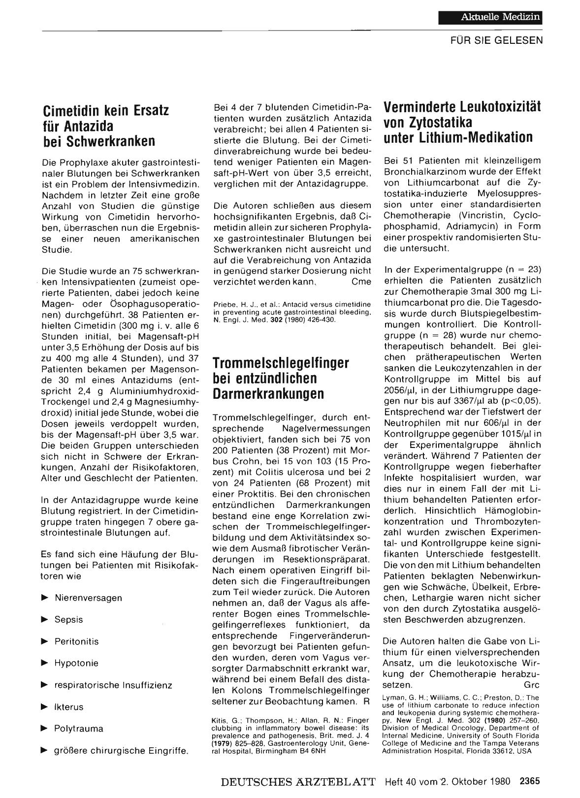 Vorschauseite 1: Trommelschlegelfinger bei entzündlichen Darmerkrankungen