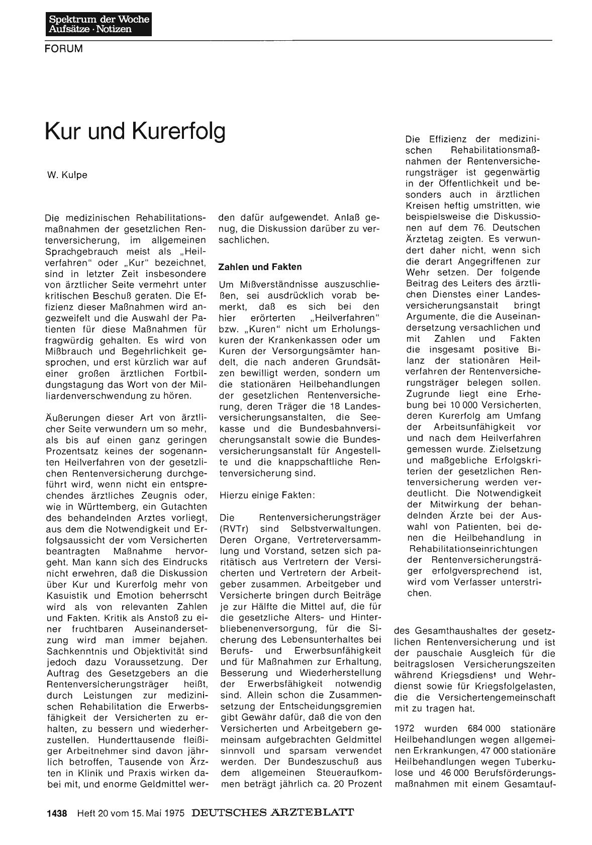 Vorschauseite 1: Kur und Kurerfolg