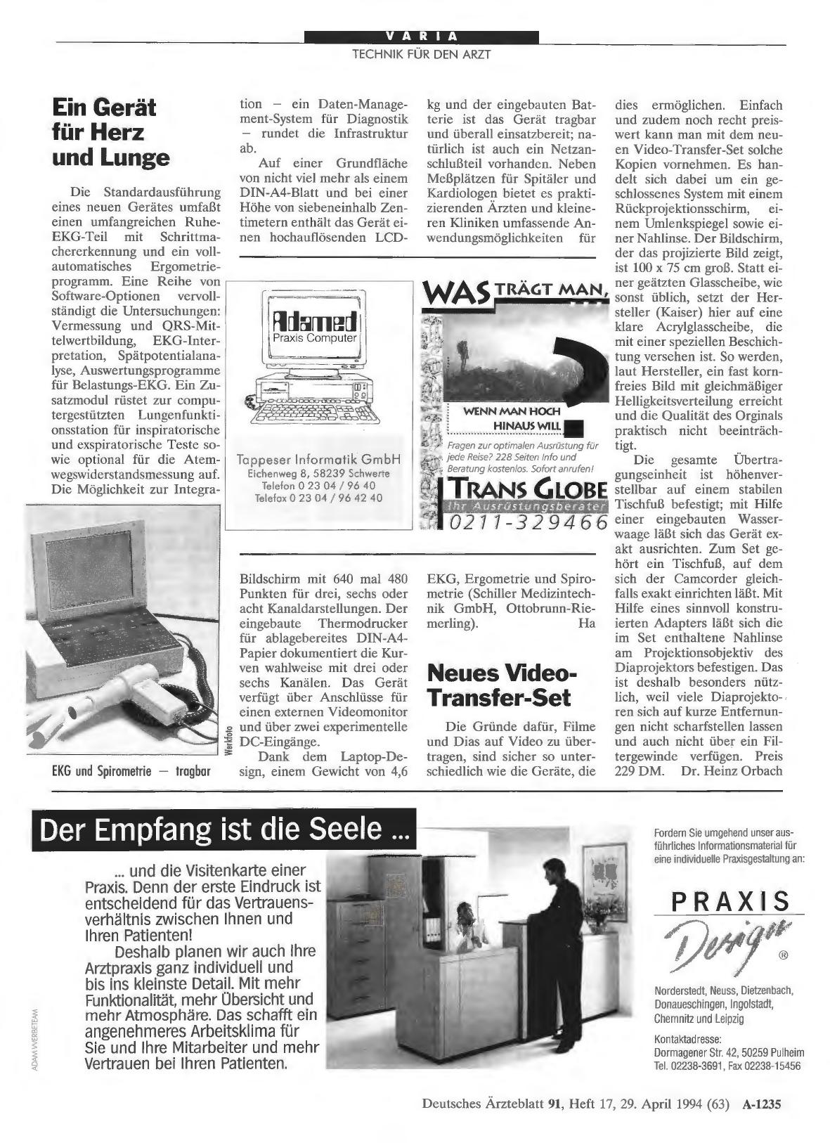 Vorschauseite 1: Neues Video-Transfer-Set