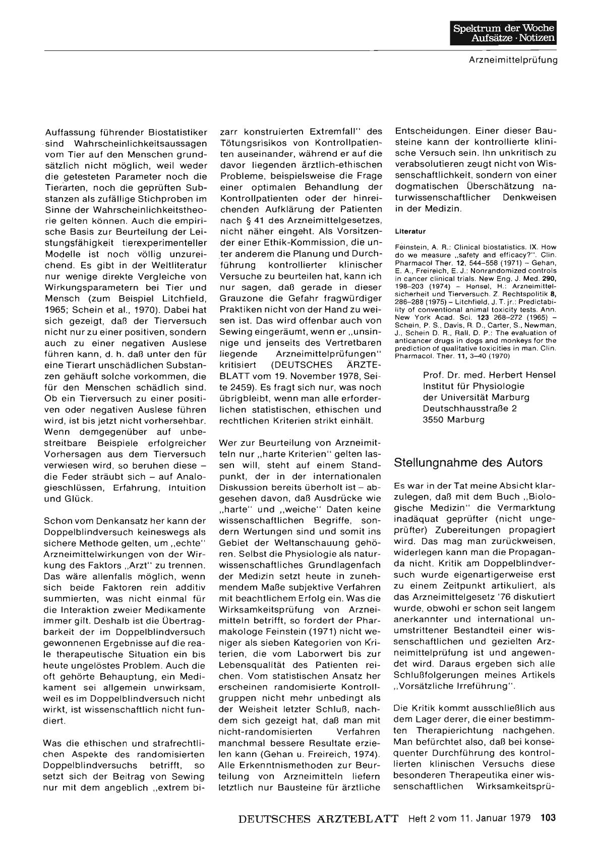 Vorschauseite 1: Stellungnahme des Autors