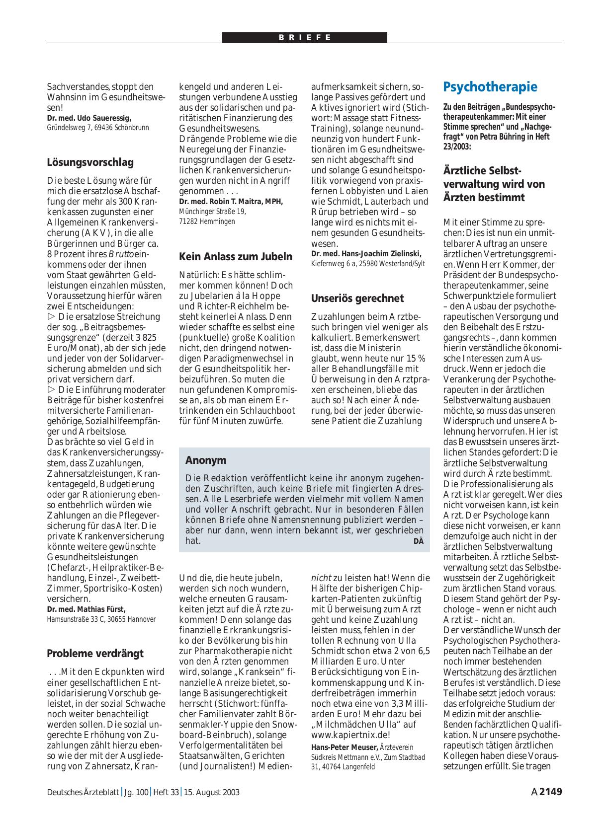 Vorschauseite 1: Anonym