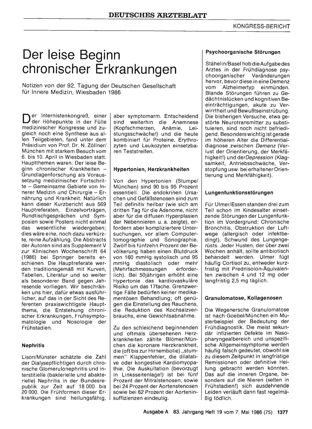 Vorschauseite 1: Der leise Beginn chronischer Erkrankungen
