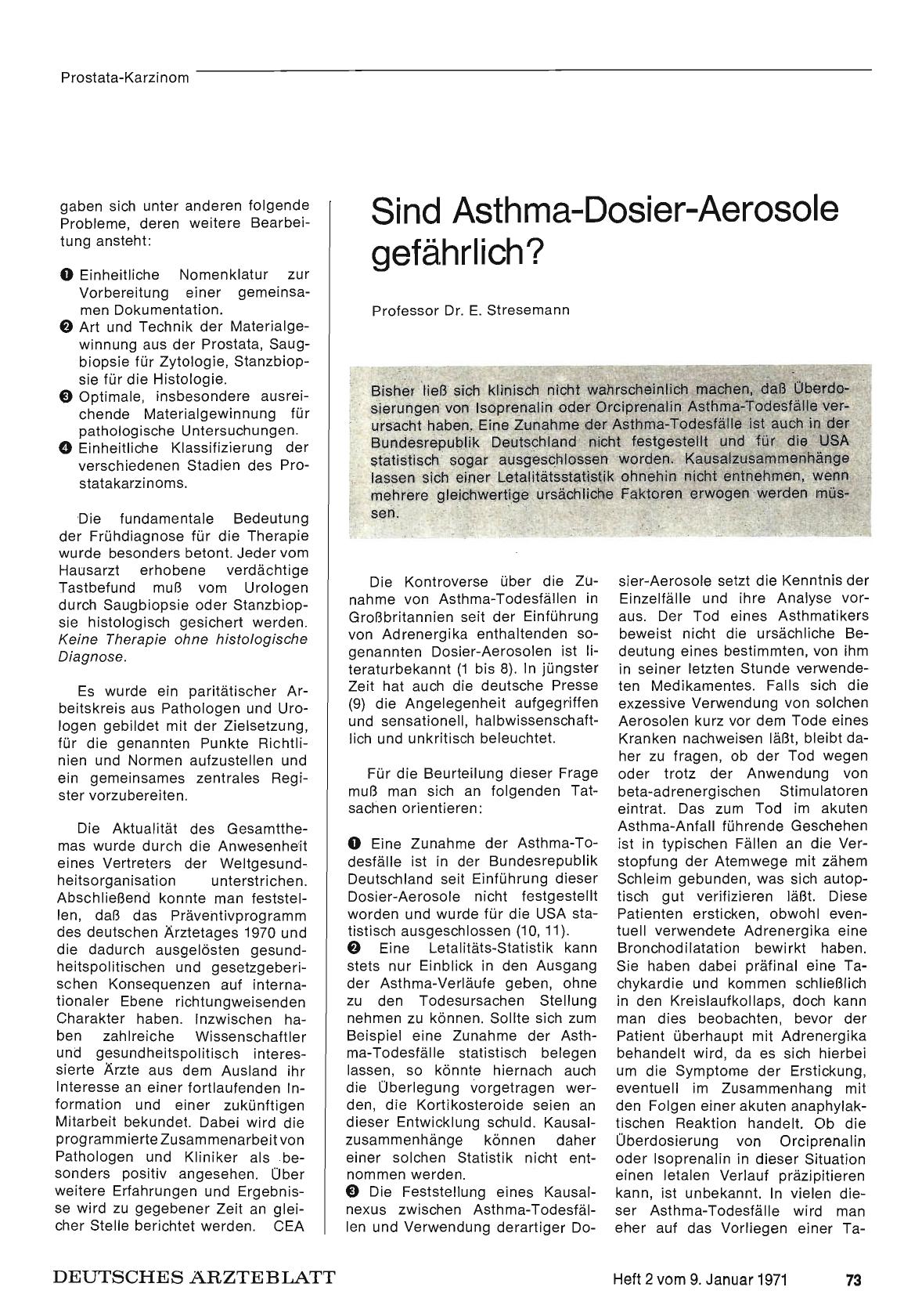 Vorschauseite 1: Sind Asthma-Dosier-Aerosole gefährlich?