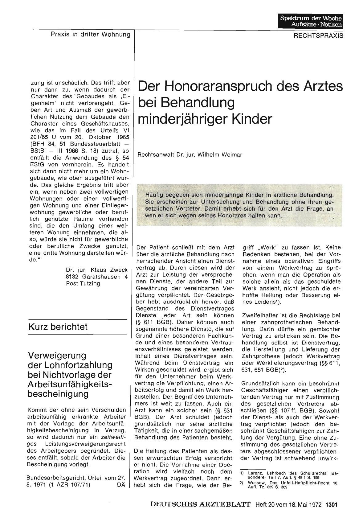 Vorschauseite 1: Kurz berichtet