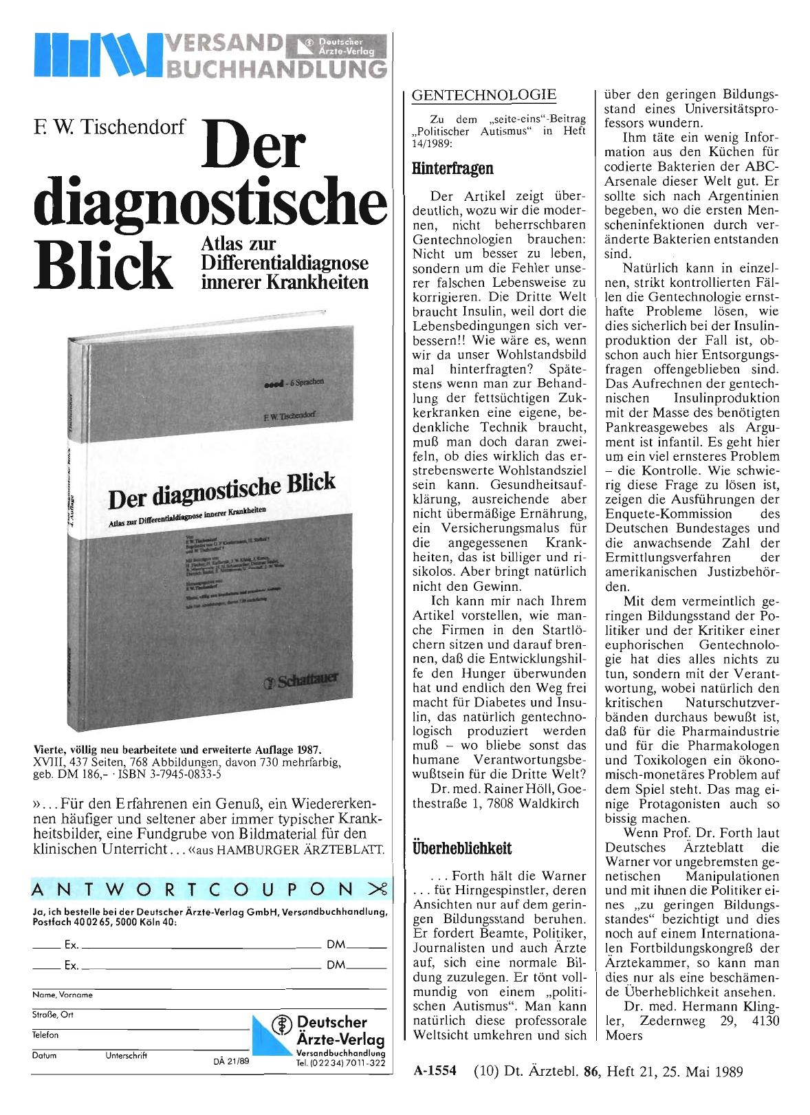 Vorschauseite 1: GENTECHNOLOGIE: Hinterfragen