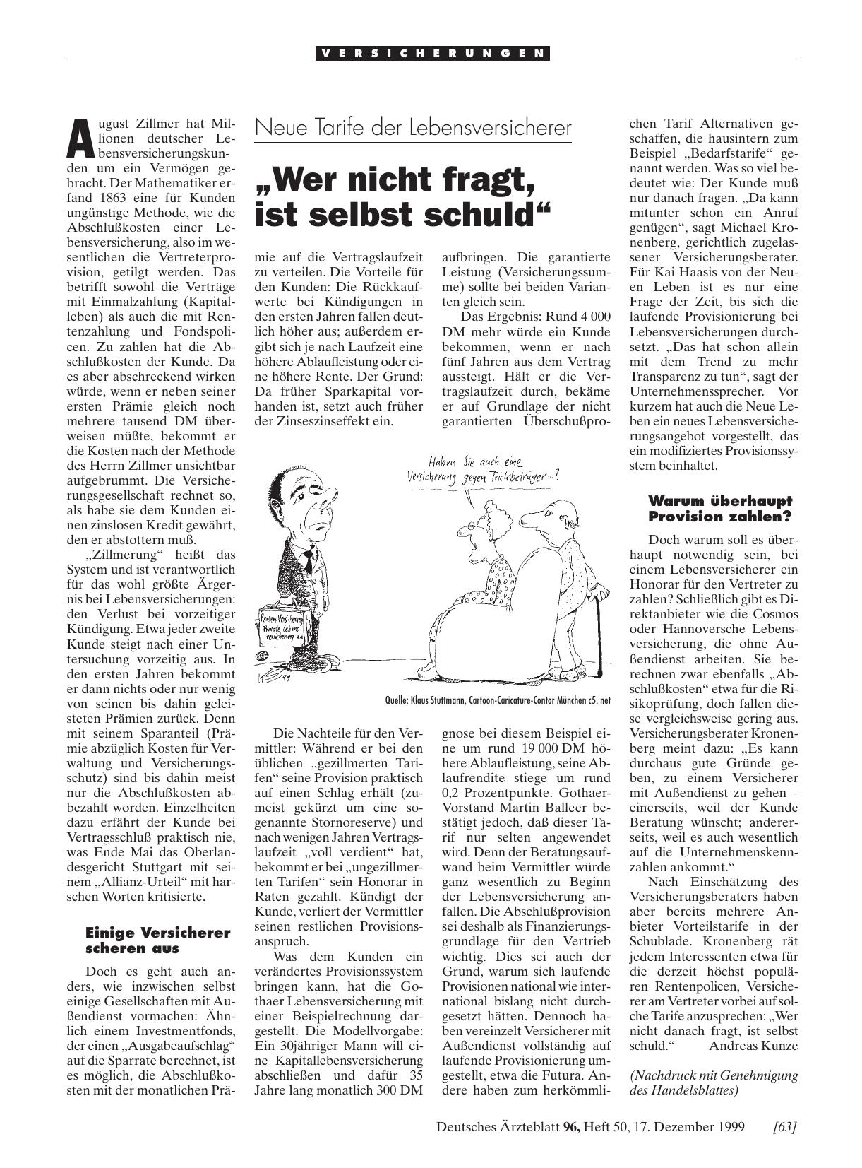 Vorschauseite 1: Neue Tarife der Lebensversicherer: „Wer nicht fragt, ist selbst schuld“