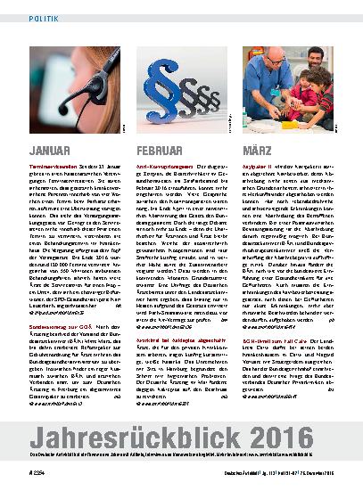 Vorschauseite 1: Jahresrückblick 2016