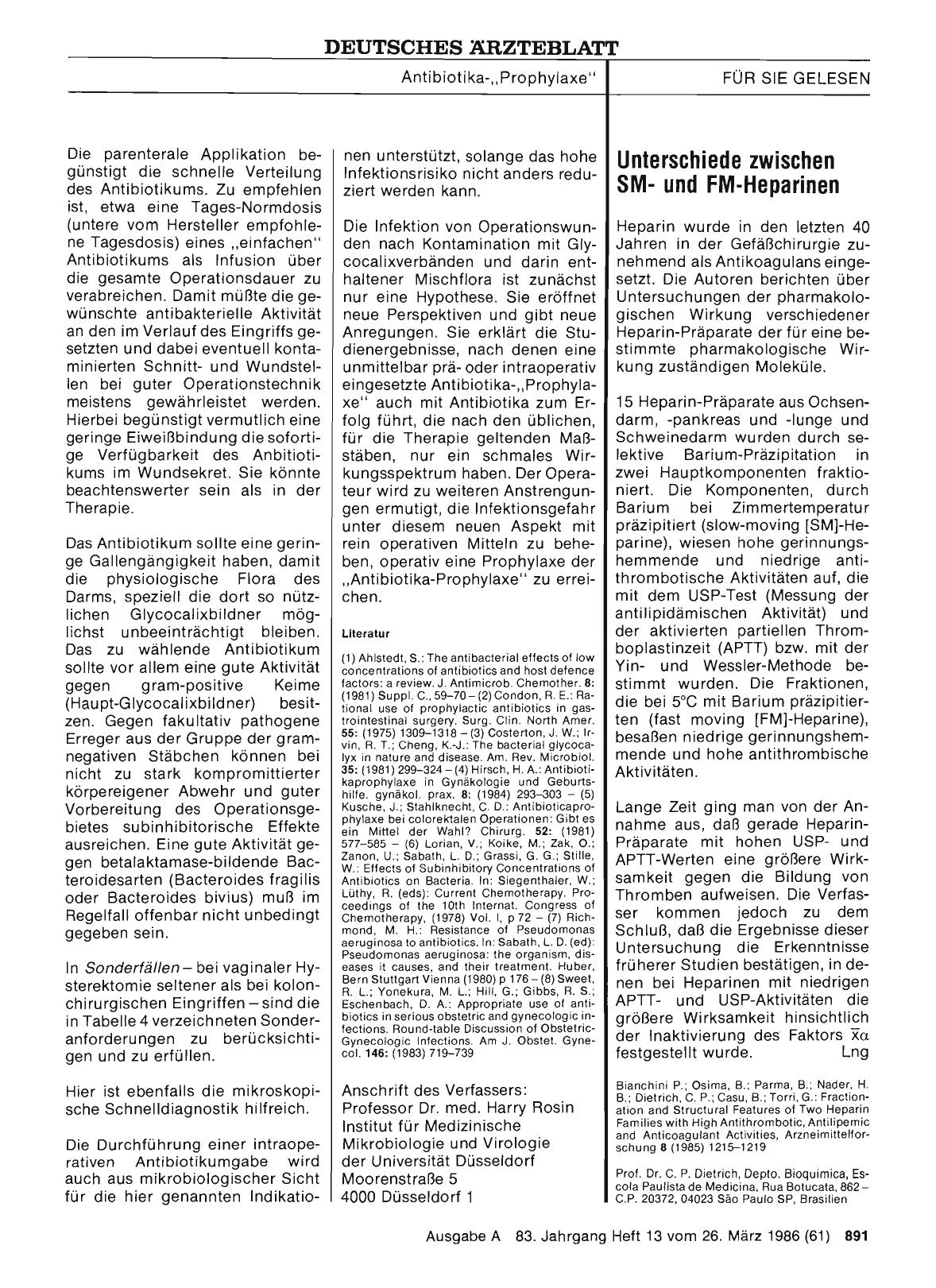Vorschauseite 1: Unterschiede zwischen SMund FM-Heparinen