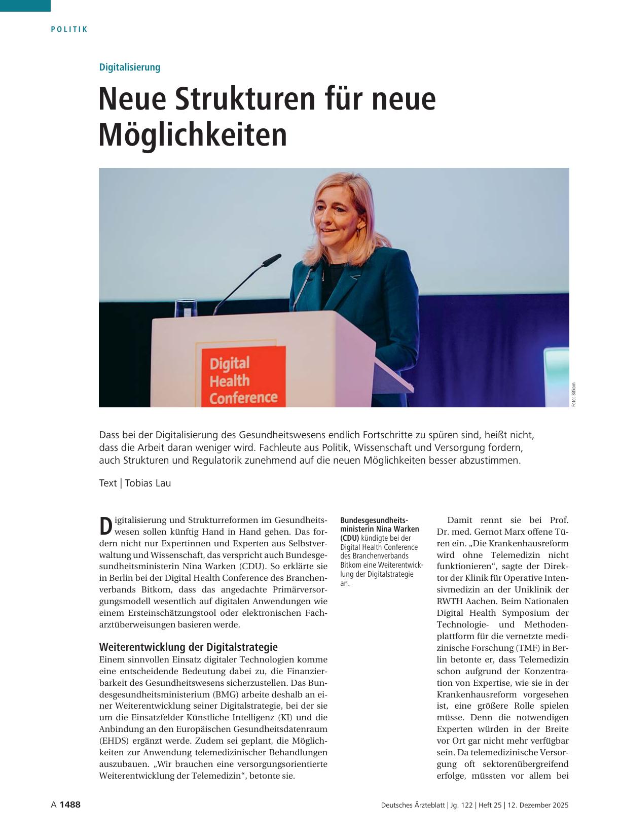 Vorschauseite 1: Digitalisierung: Neue Strukturen für neue Möglichkeiten