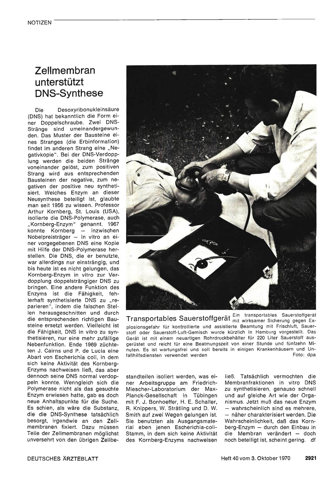 Vorschauseite 1: Transportables Sauerstoffgerät