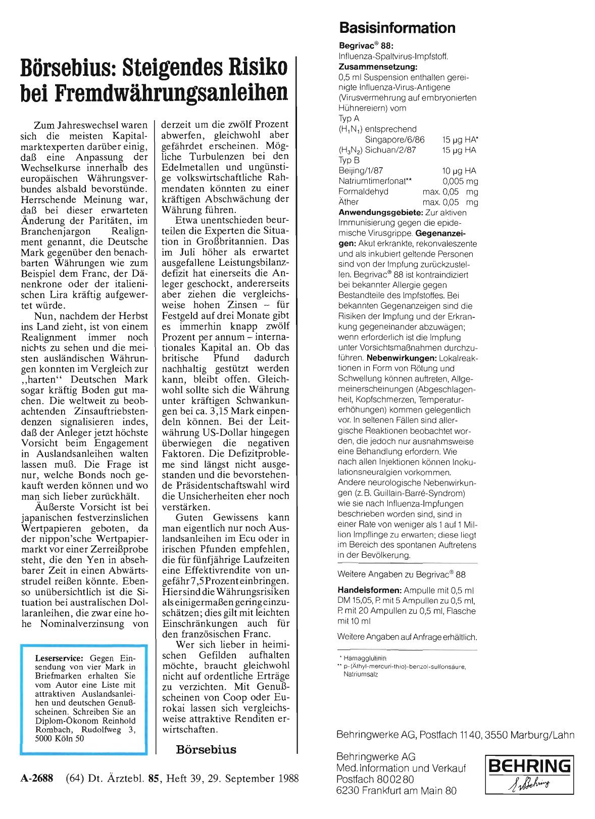Vorschauseite 1: Börsebius: Steigendes Risiko bei Fremdwährungsanleihen