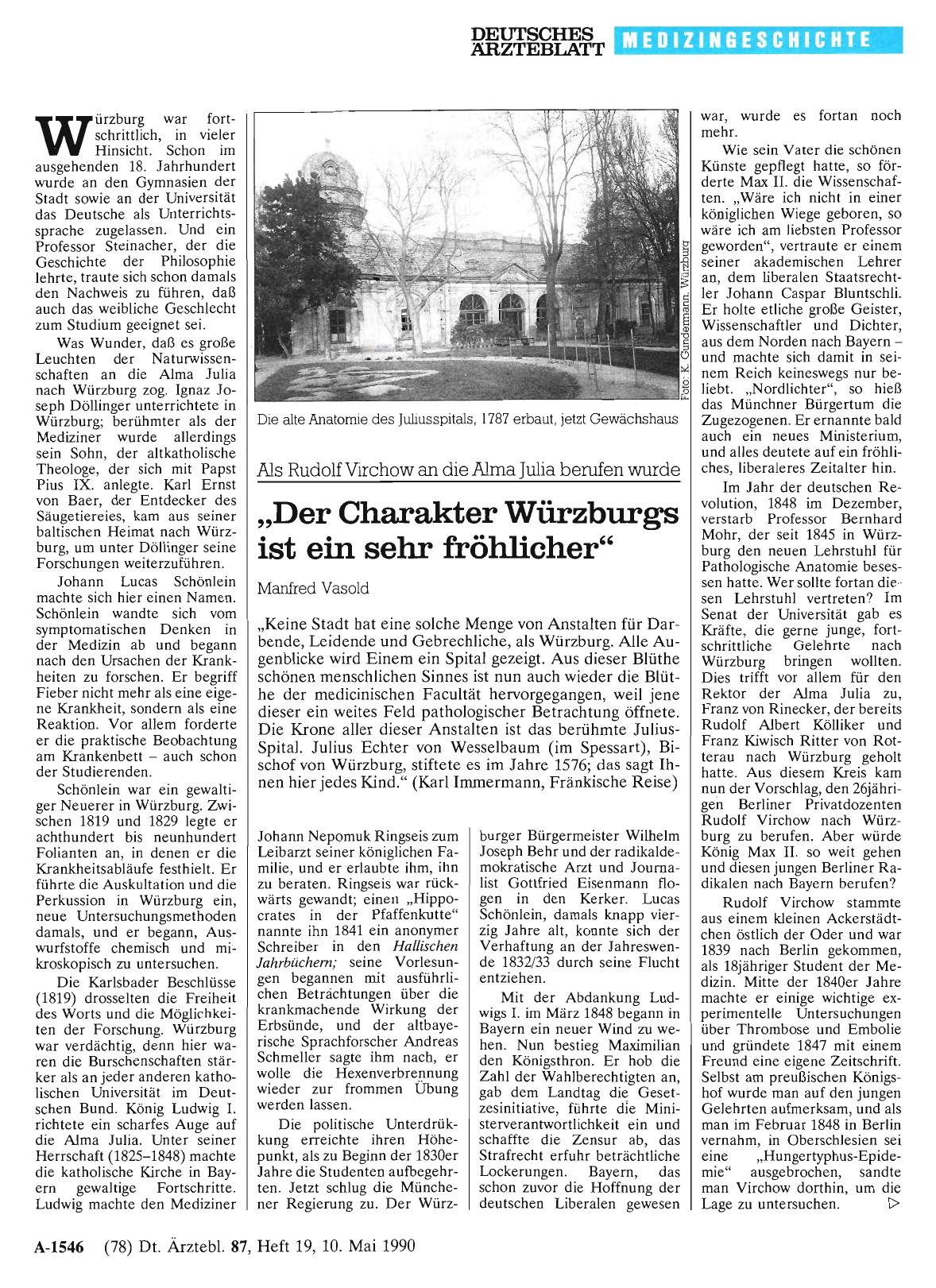 Vorschauseite 1: „Der Charakter Würzburgs ist ein sehr fröhlicher“